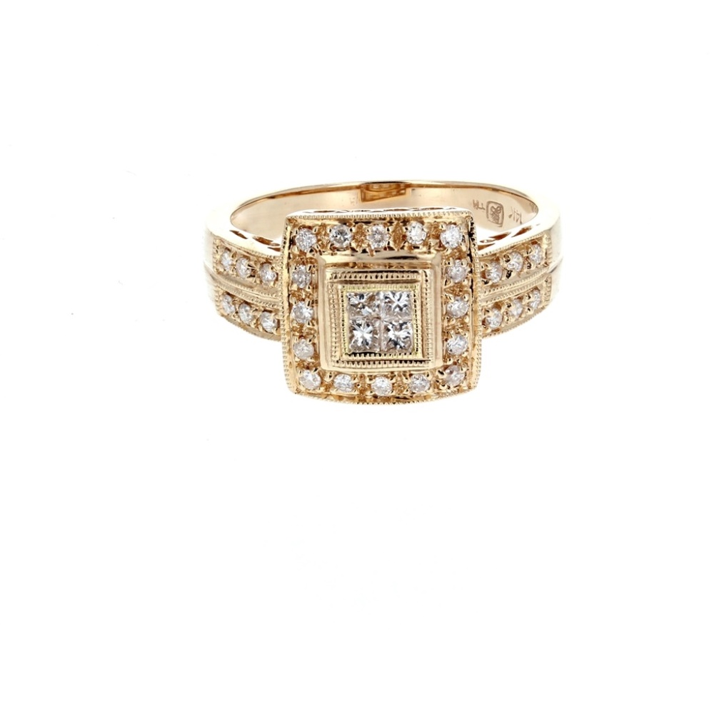 14KT LADIES DIAMOND RING - Picture 2 of 3